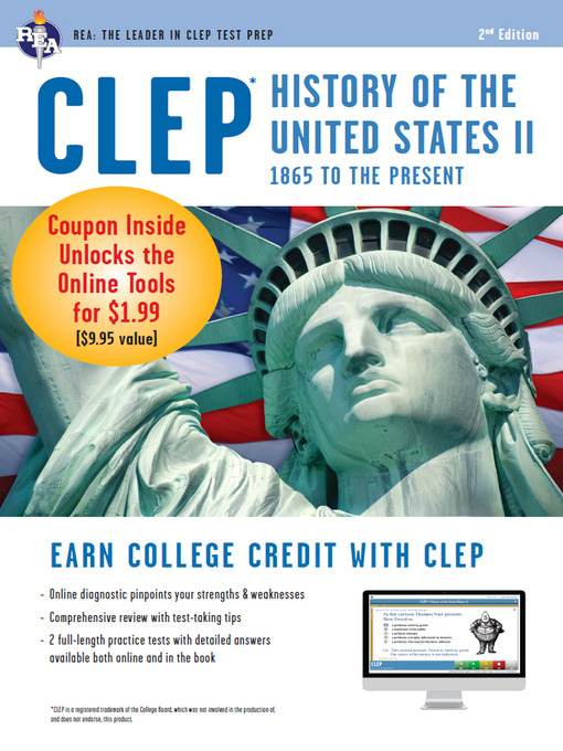 Cover image for CLEP History of the U.S. II w/ Online Practice Exams
